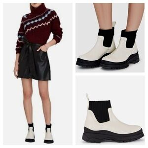 STAUD
Women's Bow Lug-Sole Leather Sock Boots size 36 US 5.5-6